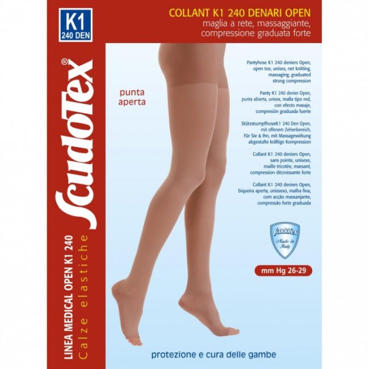 Scudotex Collant K1 240 Punta Abierta Color Buckskin Talla 4