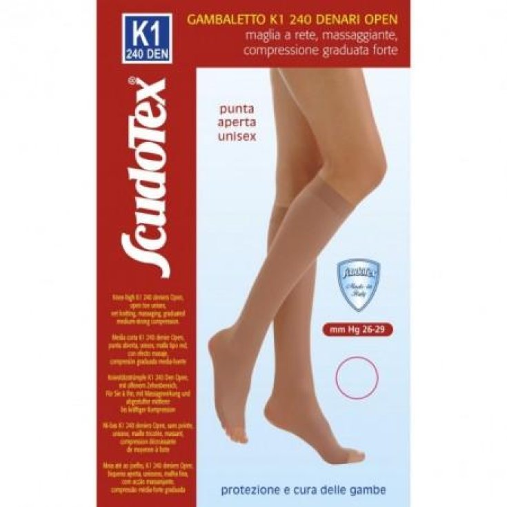 Scudotex Medias hasta la rodilla Punta abierta K1 240Den Daino Talla 4