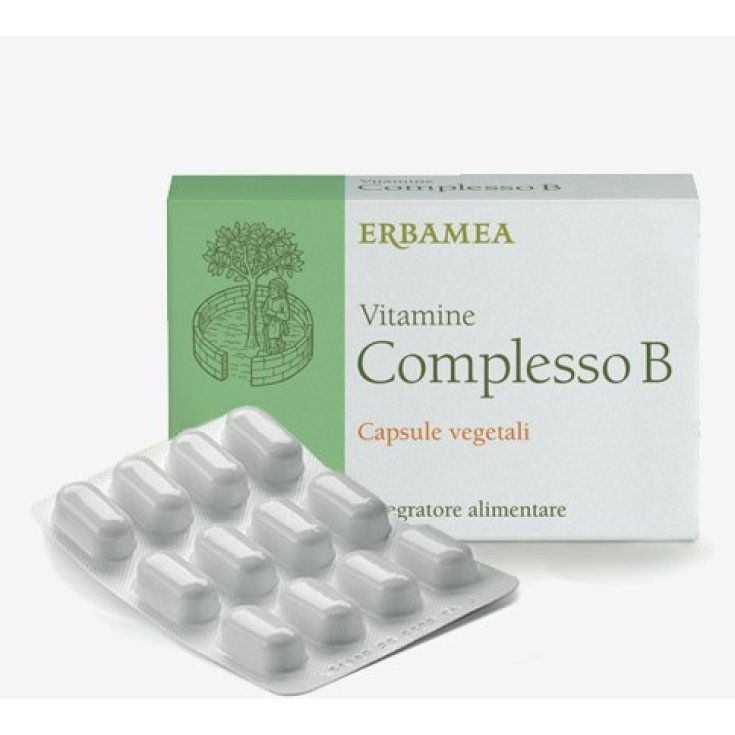 Erbamea Vitaminas B Complex Complemento Alimenticio 24 Cápsulas Vegetales