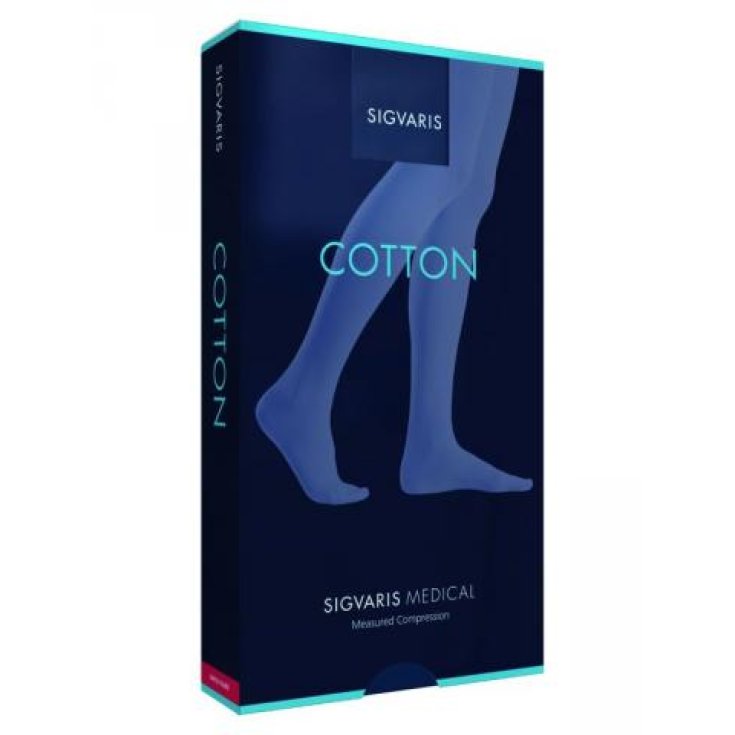 Sigvaris Cotton Collant Xsn Open Toe Nature Compresión Clase 2 1 Par