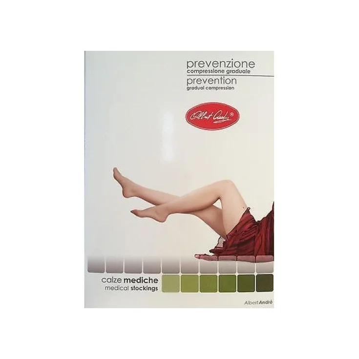 Albert Andrè 211 Medias Hasta la Rodilla Punta Abierta Color Beige Talla L Estándar