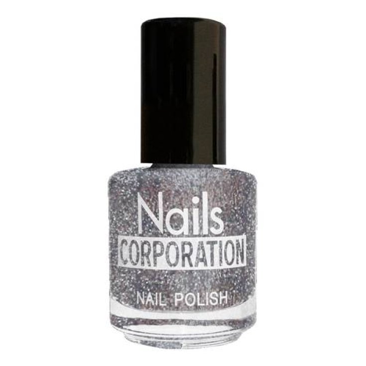 Esmalte de uñas Nails Corporation Glitter Silver 15ml
