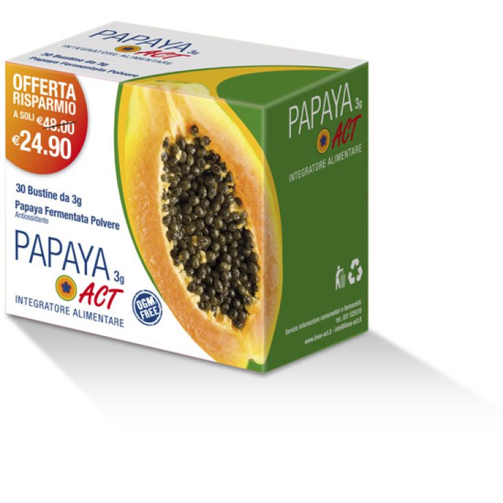 Papaya Act 3g Complemento Alimenticio 30 Sobres