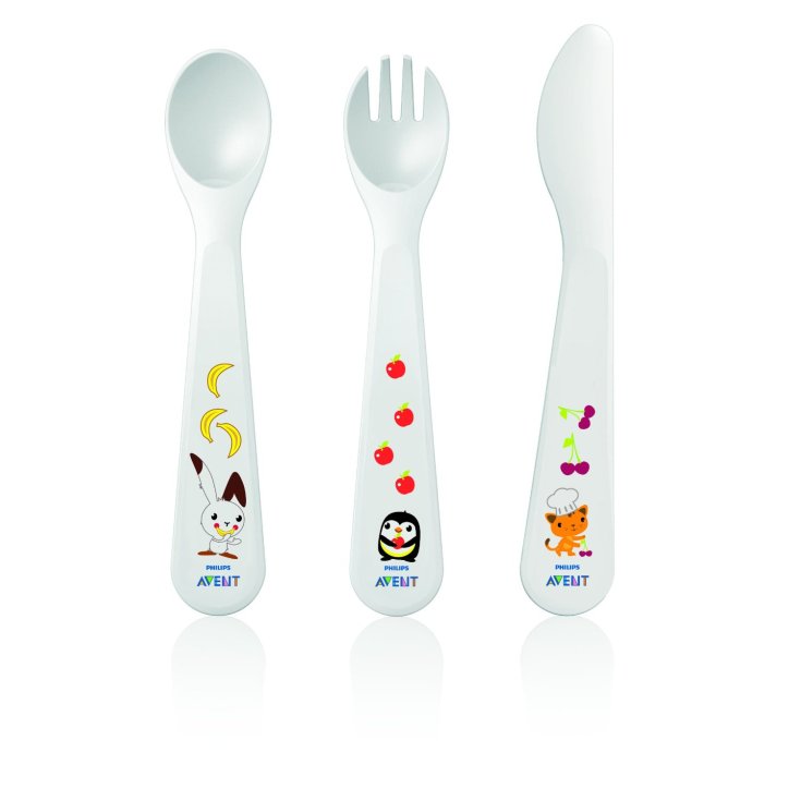 Philips AVENT Cuchillo Tenedor Cuchara +18 Meses