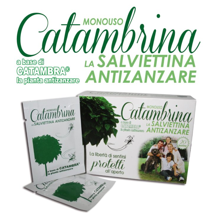 Ambrogio Italia Catambrina Toallitas Antimosquitos Desechables 20 Piezas