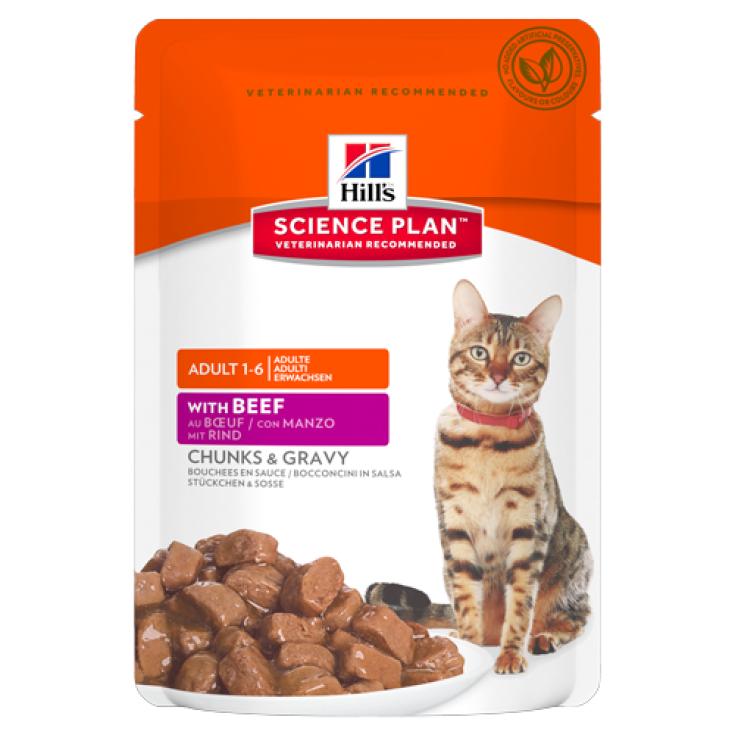 Hill's Science Plan Feline Adult con Ternera 12 x85g