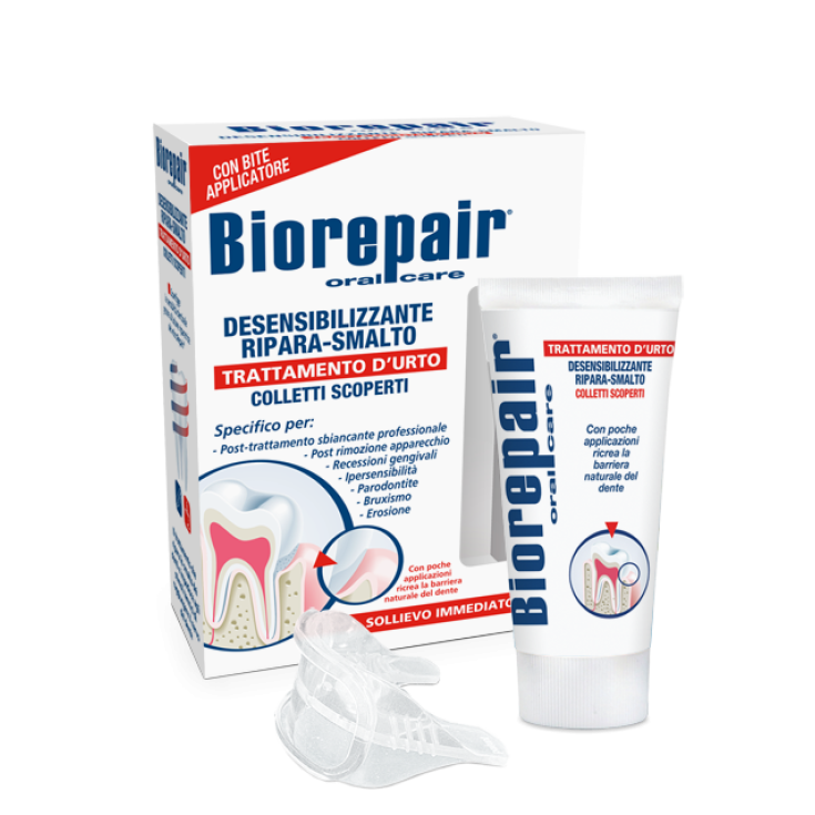 Biorepair Cuidado Bucal Esmalte Desensibilizante Reparador Con Aplicador De Mordida 50 ml