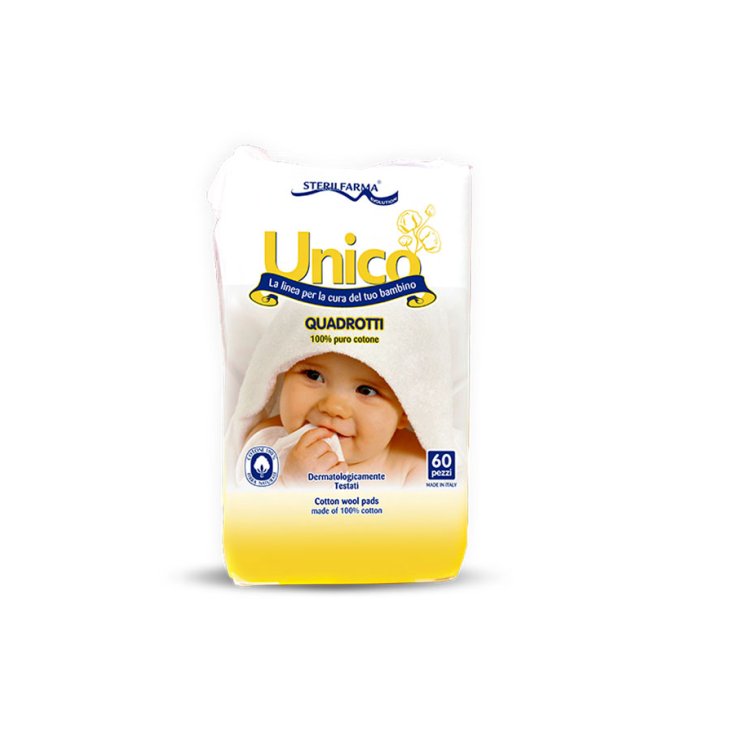 Sterilfarma® Unico Cuadrados 100% Puro Algodón 60 Piezas