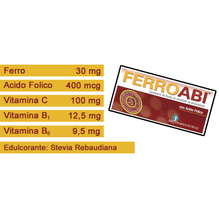 Abi Pharmaceutical Ferroabi 20 Packs Chocolate Orosoluble