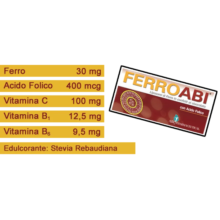Abi Pharmaceutical Ferroabi 20 Packs Chocolate Orosoluble