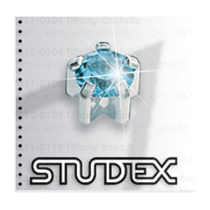 Studex Sistem 75 Tiffany Aguamarina Acero 4mm
