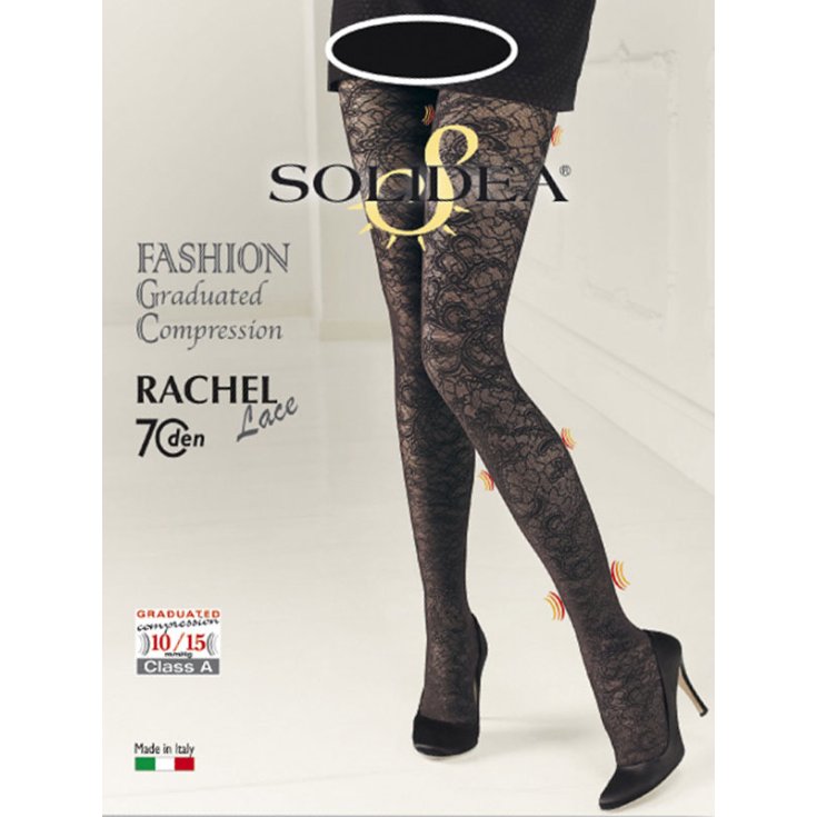 Solidea Collant Rachel 70 Encaje Color Negro Talla 2-M