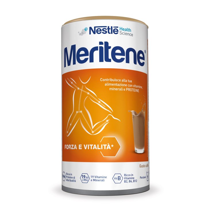 Nestlé Health Science Meritene Suplemento de proteína de café en polvo para fuerza y vitalidad, vitaminas y minerales, 270 g