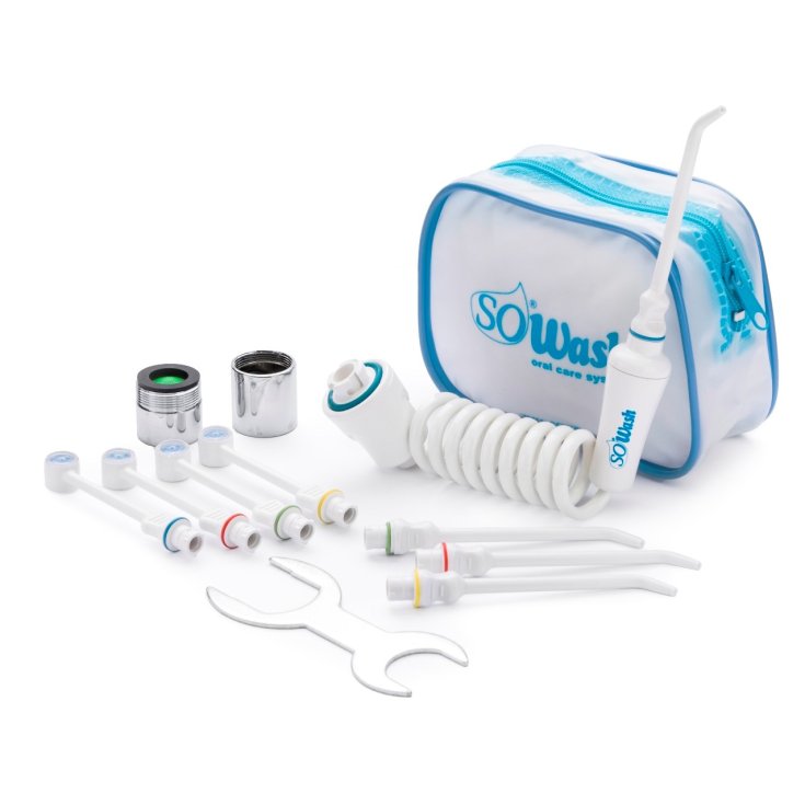 Familia Sowash 4 cabezales de chorro de agua + 4 cabezales de hilo dental para encías sensibles