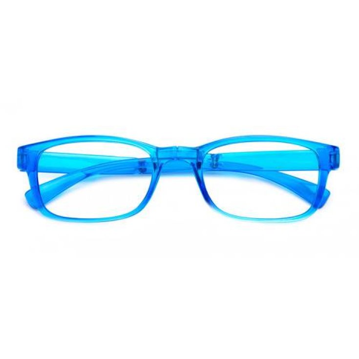 Gafas de lectura de bolsillo de plata óptica Twins dioptría de Color azul + 2,00
