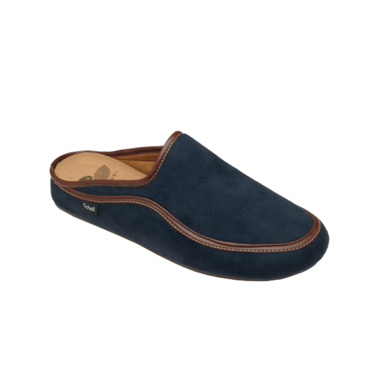 Scholl Brandy Zapatilla Hombre Plantilla Bioprint Color Azul Marino Talla 41
