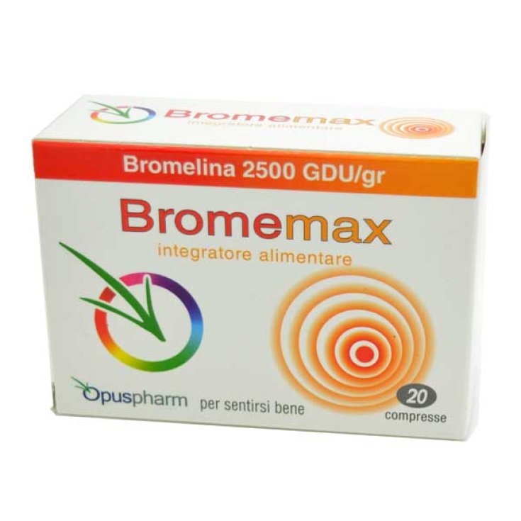 Opuspharm Bromemax Complemento Alimenticio Con Bromelina 20 Comprimidos