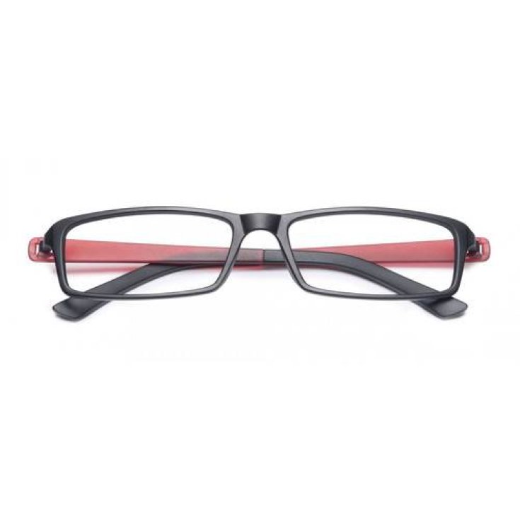 Gafas Twins Optical Silver Dioptría negra y roja +1,50