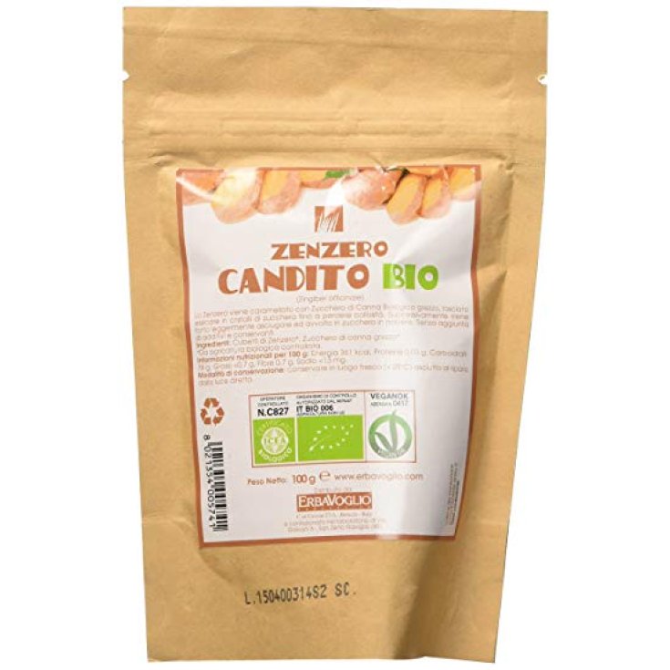 Erbavoglio Jengibre Confitado Orgánico 100g