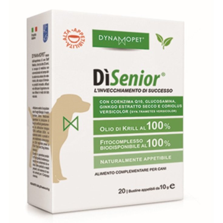 Dynamopet DìSenior Complemento Alimenticio Envejecimiento Exitoso 20 Sobres x10ml