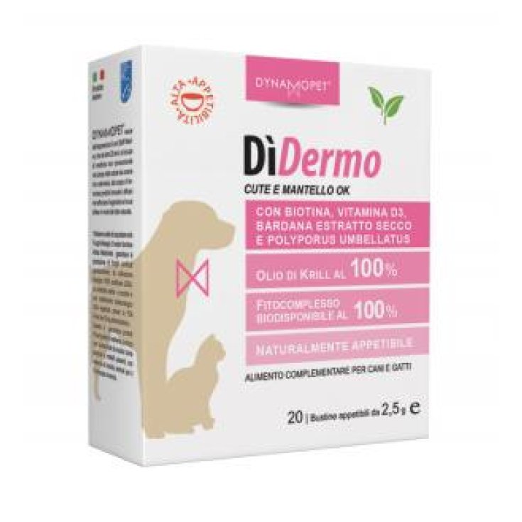 Dynamopet DiDermo Piel y Manto OK Complemento Alimenticio 20 Sobres x2,5ml