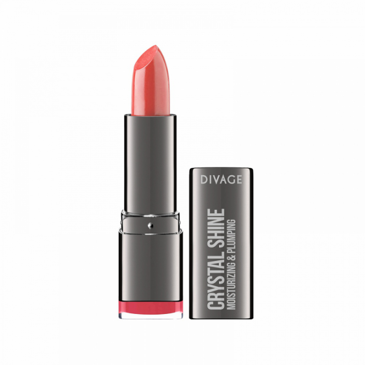 Divage Crystal Shine Lápiz labial sedoso y ligero 02 Sunny Coral