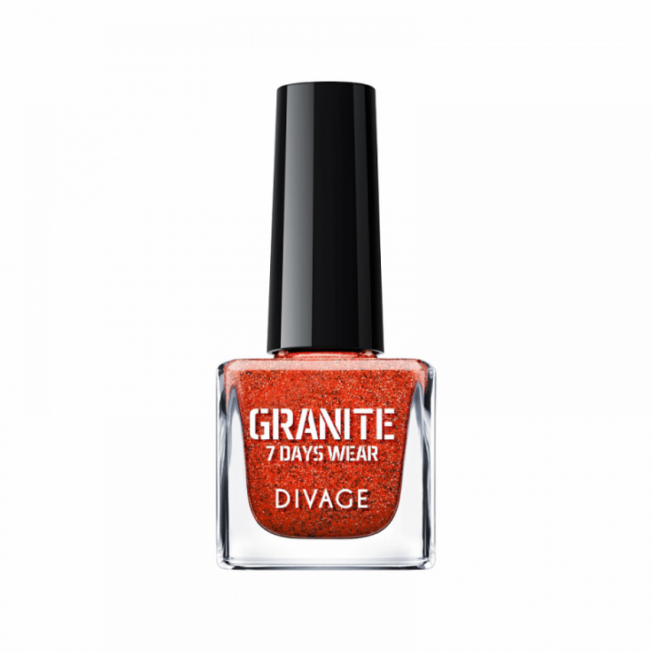 Divage Granite Esmalte de Uñas Efecto Granito 06 Naranja Oscuro