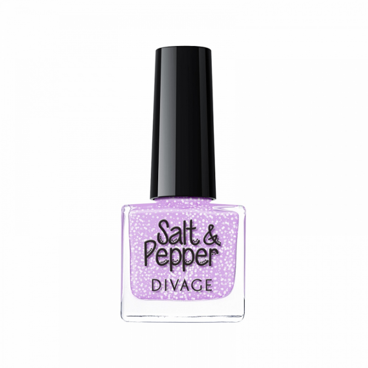 Divage Salt & Pepper Esmalte de Uñas Efecto Sal-Pimienta 04 Lila Vintage