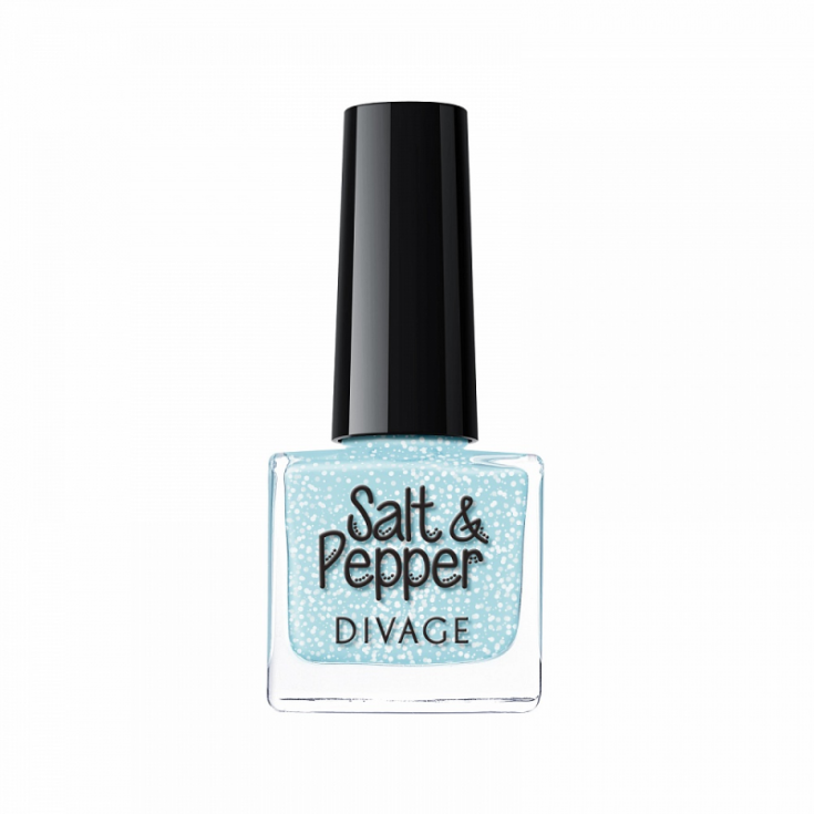 Divage Salt & Pepper Esmalte de Uñas Efecto Sal-Pimienta 06 Azul Claro