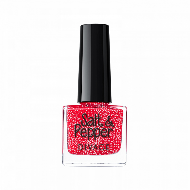 Divage Salt & Pepper Esmalte De Uñas Efecto Sal-Pimienta 09 Rojo