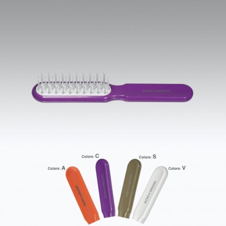 Cabezal Koh-I-Noor Cepillo Con Erizo Estampado Resistente Al Secador De Pelo Color Púrpura COD 8114C