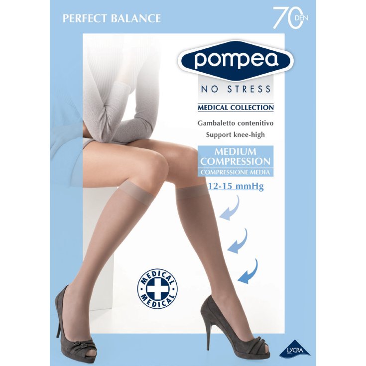 Pompea Medical Perfect Balance Medias Hasta la Rodilla 70DEN Color Natural Talla 3
