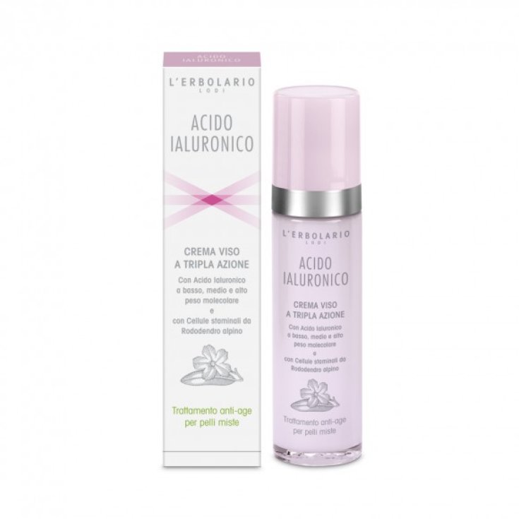 L'Erbolario Crema Facial Triple Acción Ácido Hialurónico Pieles Mixtas 50ml