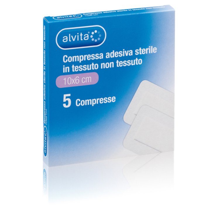 Compresa Adhesiva Estéril Alvita Tamaño 10x6cm