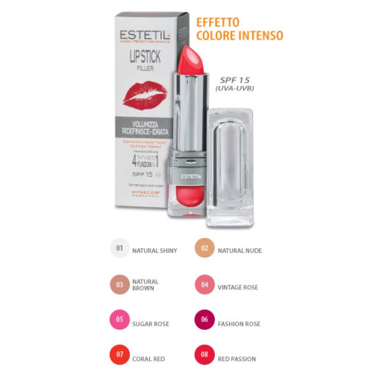 Estetil Barra de Labios Color Relleno Natural Brillo 01