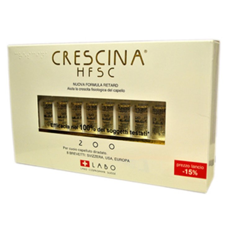 Labo Crescina HFSC Nueva Formula Retard 200 Hombre 10 Viales