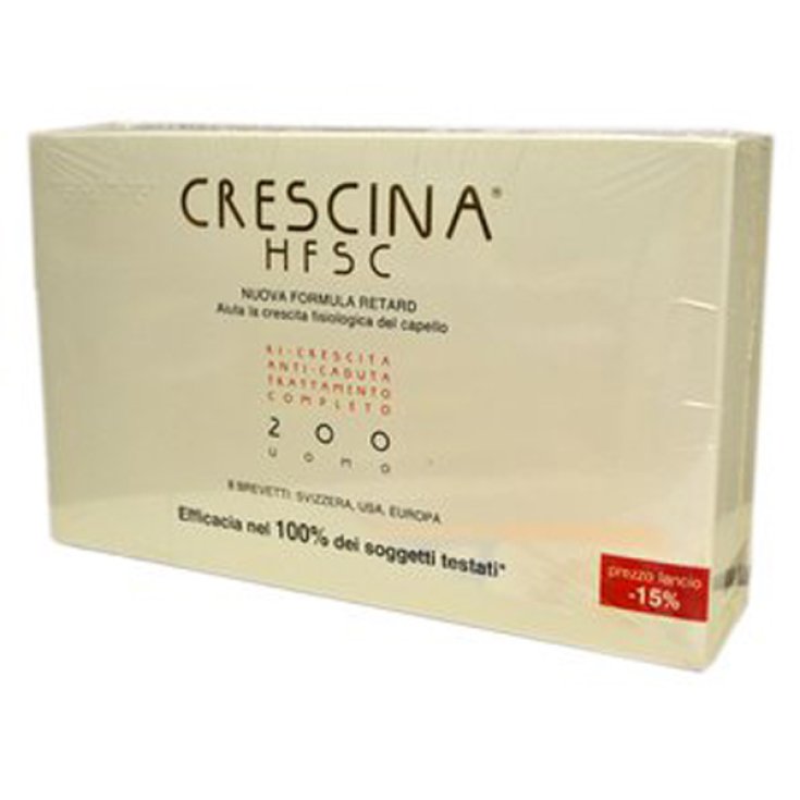 Labo Crescina HFSC New Formula Retard 200 Hombre Tratamiento Completo 10 + 10 Ampollas