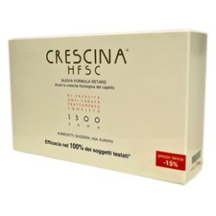 Labo Crescina HFSC New Formula Retard 1300 Hombre Tratamiento Completo 20 + 20 Ampollas