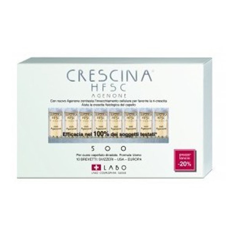 Labo Crescina HFSC Con Agenona Dosis 500 Hombre Talla 10 Ampollas