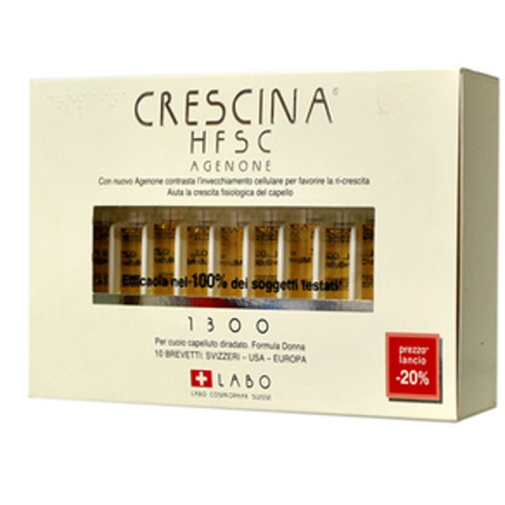 Labo Crescina HFSC Con Agenona Dosis 1300 Mujer Talla 20 Ampollas