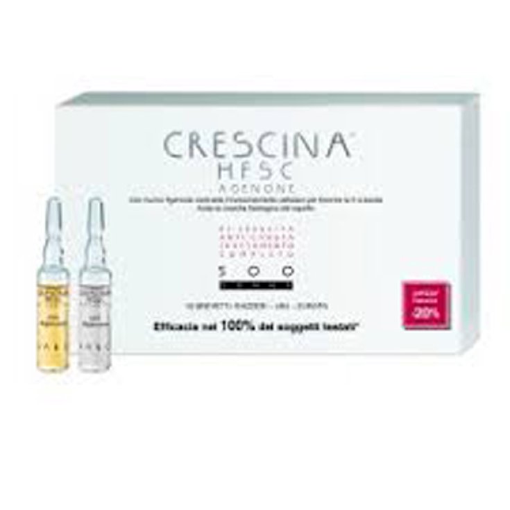 Labo Crescina HFSC Agenone Tratamiento Completo Dosis 500 Mujer Talla 20 + 20 Ampollas