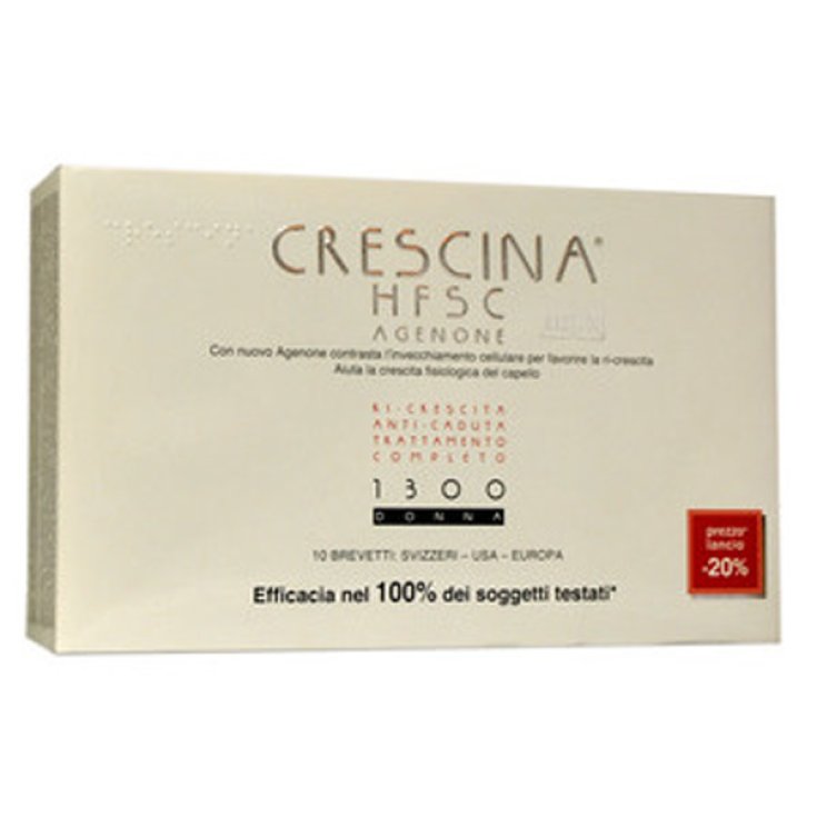 Labo Crescina HFSC Agenone Tratamiento Completo Dosis 1300 Mujer Talla 20 + 20 Ampollas