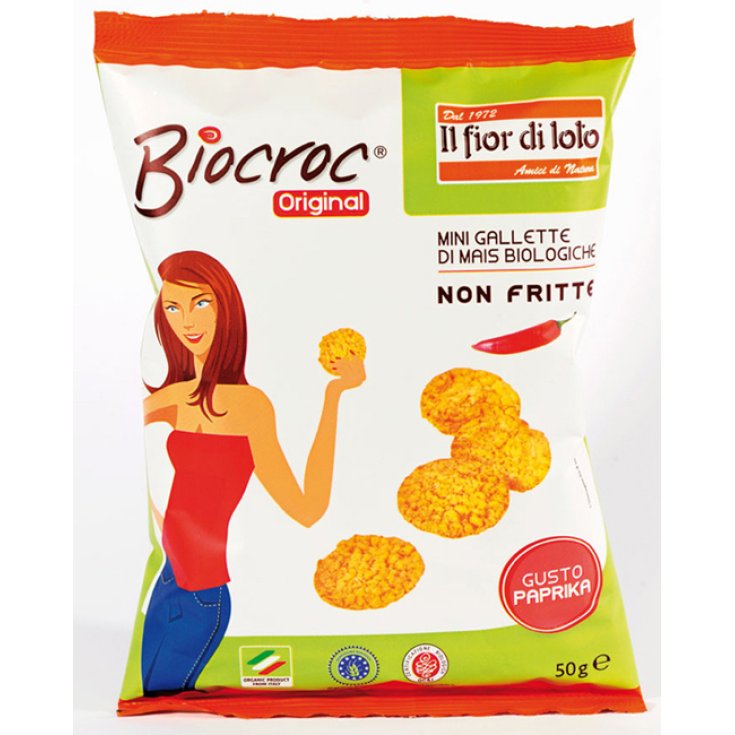 Biocroc Mini Tortitas De Maíz Pimentón Ecológico 50g