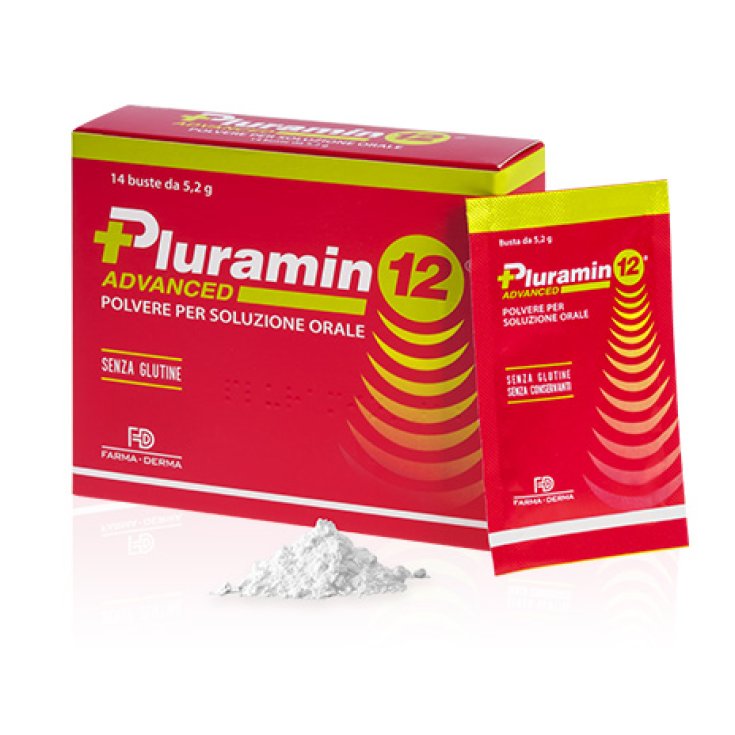 Farma-Derma Pluramin 12® Polvo Avanzado Para Solución Oral Complemento Alimenticio 14 Sobres De 5,2g