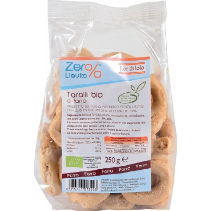 Fior di Loto Taralli Farro con Aceite de Oliva Virgen Extra Ecológico 250g