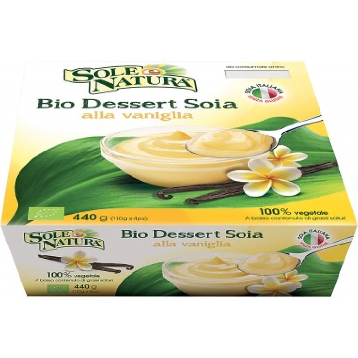 Fior Di Loto Sole E Natura Postre Ecológico Vainilla Soja 4x110g