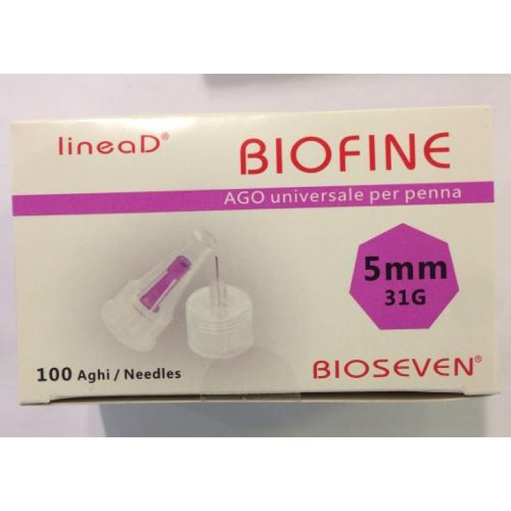 LineaD Biofine Aguja universal para pluma 5mm 31G 100 Agujas
