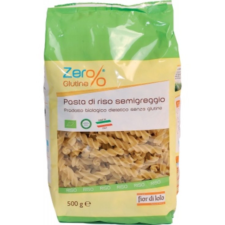 Fior Di Loto Zero% Gluten Fusilli de Arroz Semgreggio Ecológico Sin Gluten 500g