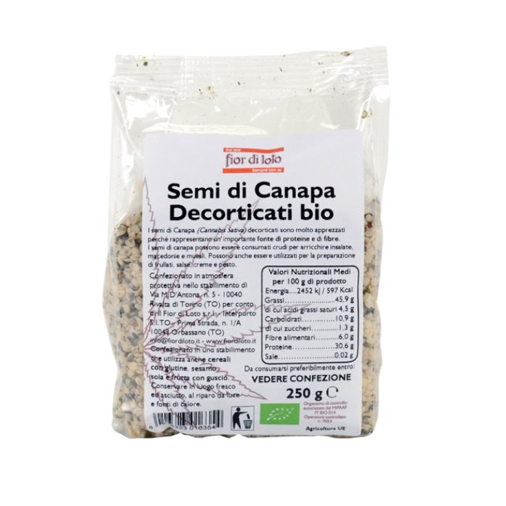 Fior Di Loto Semillas de Cáñamo Orgánicas Decorticadas 250g