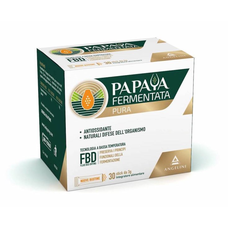 Angelini Papaya Pura Fermentada Suplemento Alimenticio 30 Sticks de 3g